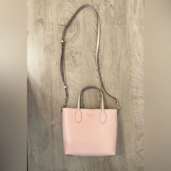 Kate Spade Pink Leather MED Crossbody Tote Bag Great Condition - Picture 2 of 4